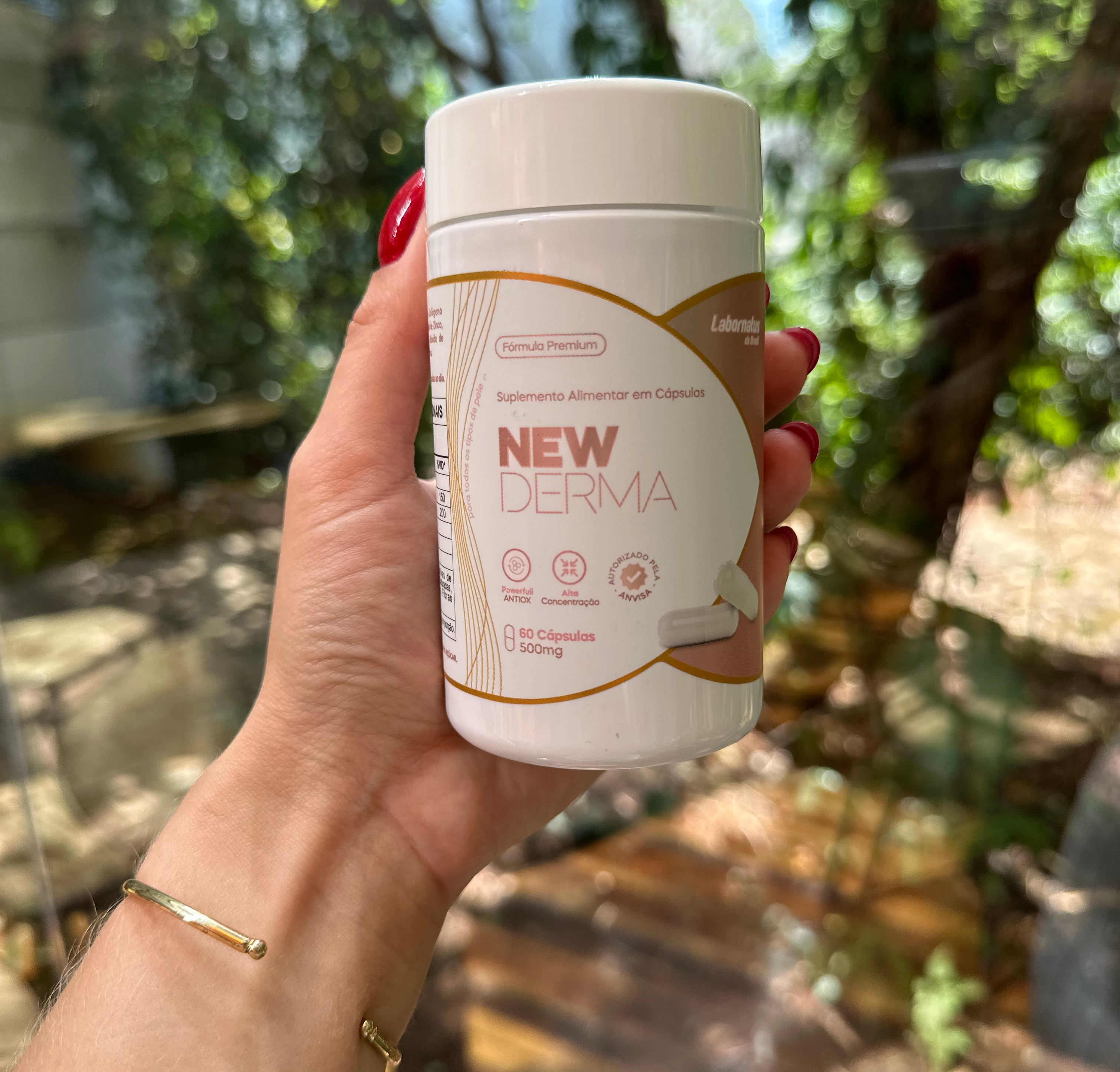 New Derma Colágeno Verisol + Acido Hilaurônico + Q10 60caps Sabor Sem Sabor